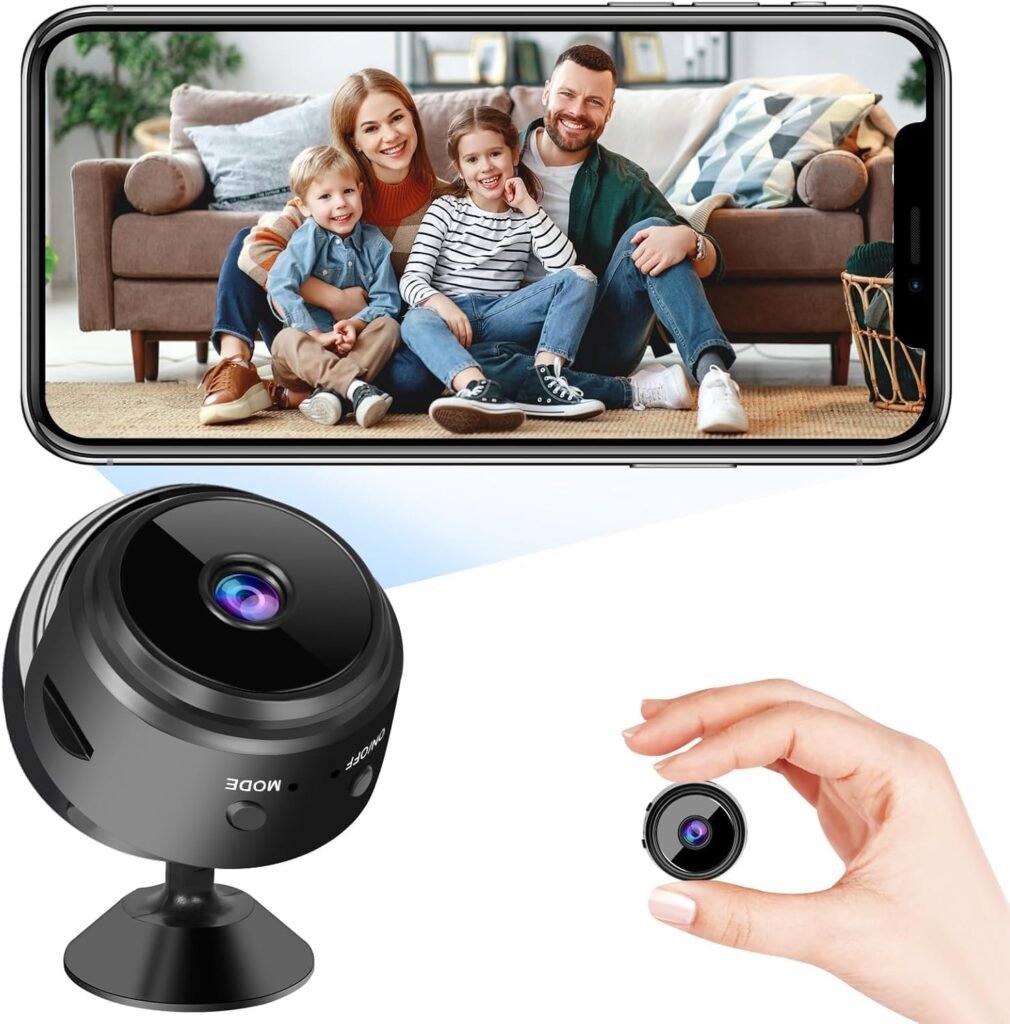 Hidden Camera,1080P Indoor,Mini Camera,WiFi Wireless – Nanny for Pet/Baby – Live Video Recorder with Night Vision and Full HD Surveillance