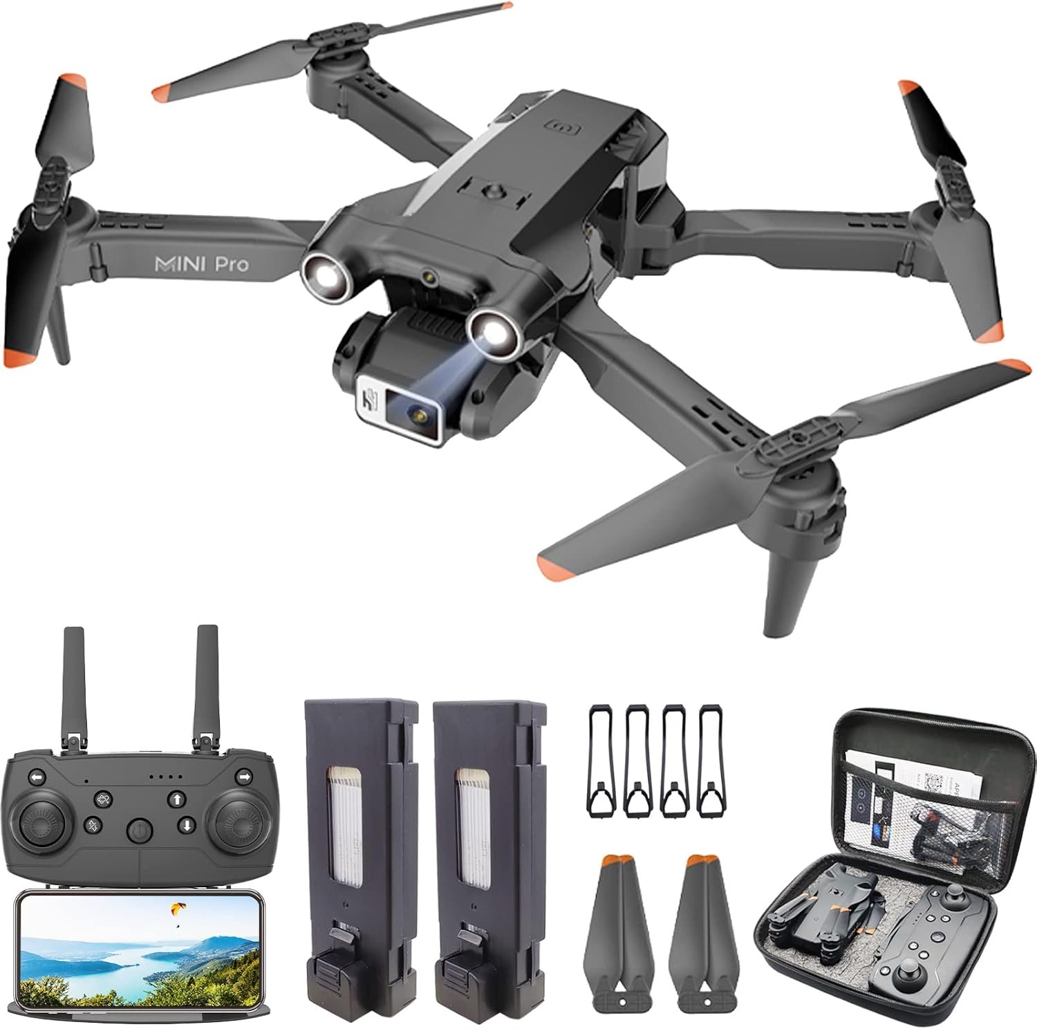 Drone with Dual Camera for Adults Kids, 1080P HD FPV Camera Drones with Carrying Case, Foldable RC Quadcopter Toy Gift for Boys Girls, 2 Batteries,Gravity Control,3 Speeds Drone with Dual Camera for Adults Kids, 1080P HD FPV Camera Drones with Carrying Case, Foldable RC Quadcopter Toy Gift for Boys Girls, 2 Batteries,Gravity Control,3 Speeds