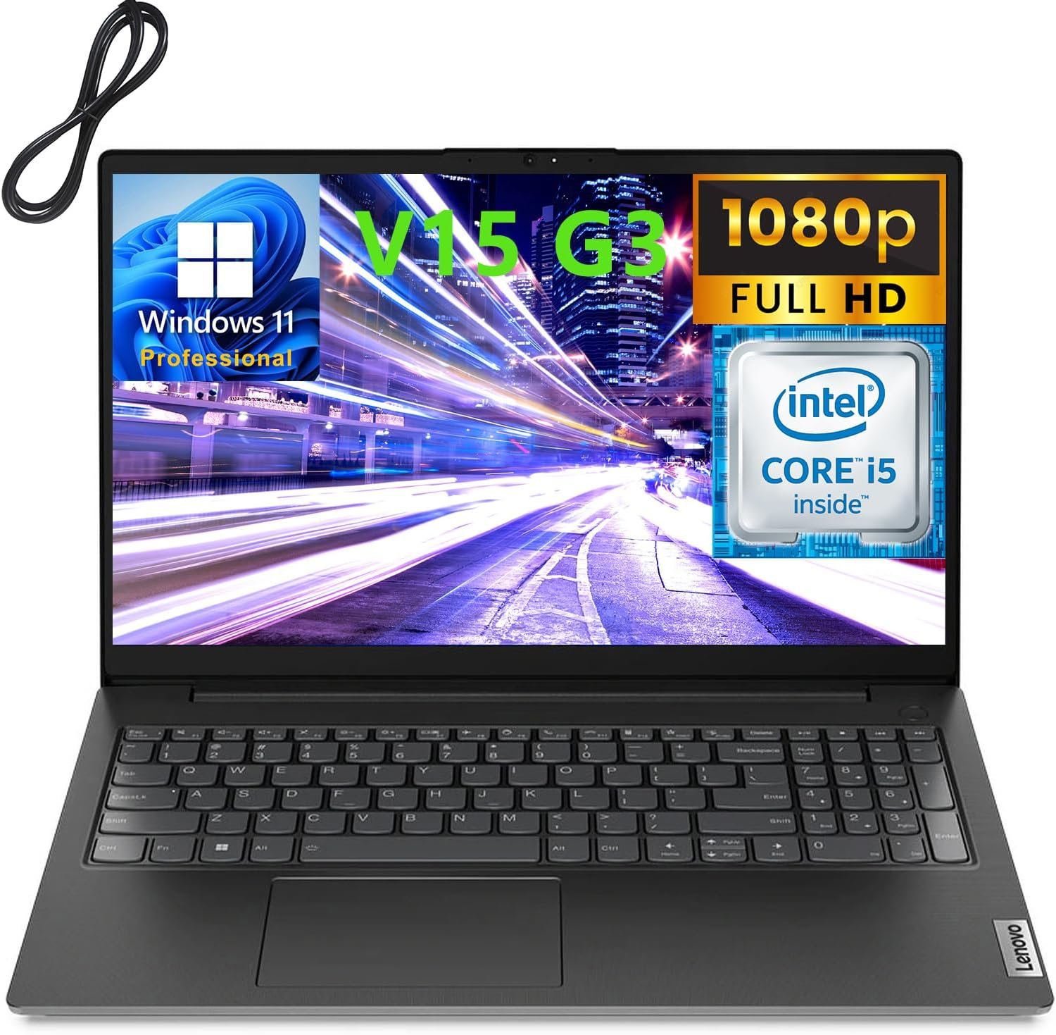 Lenovo 2023 V15 G3 15.6″ FHD Business Laptop Computer, 12th Gen Intel 10 Cores i5-1235U (Beat i7-1195G7), 16GB DDR4 RAM, 1TB PCIe SSD, 802.11AC WiFi, Bluetooth 5.1, Windows 11 Pro, AZ-XUT Cable Lenovo 2023 V15 G3 15.6″ FHD Business Laptop Computer, 12th Gen Intel 10 Cores i5-1235U (Beat i7-1195G7), 16GB DDR4 RAM, 1TB PCIe SSD, 802.11AC WiFi, Bluetooth 5.1, Windows 11 Pro, AZ-XUT Cable