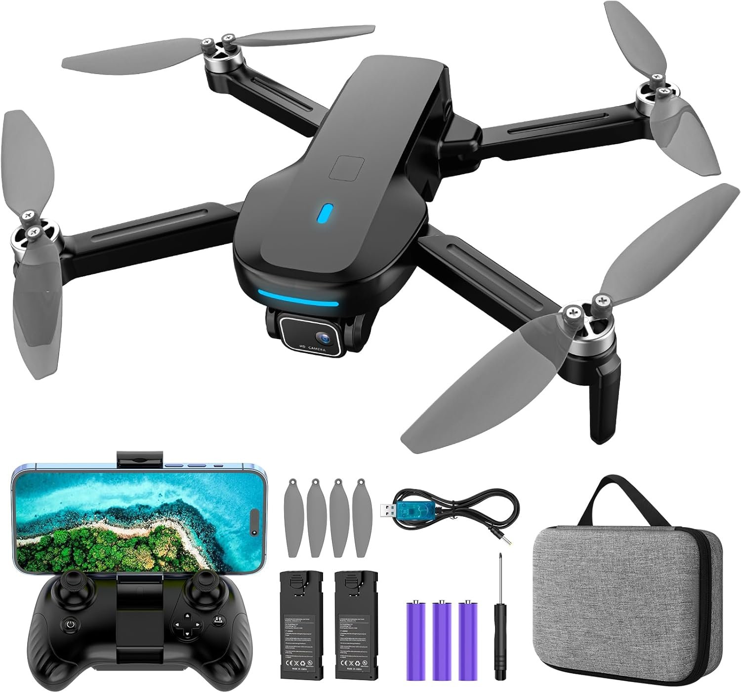 Mirason Drone with Camera, 1080P HD FPV Camera Drone with Brushless Motor, 2 Batteries, 360 Flips, Headless Mode, Gravity Control, 36 Mins Long Flight Foldable for Kids and Beginner Mirason Drone with Camera, 1080P HD FPV Camera Drone with Brushless Motor, 2 Batteries, 360 Flips, Headless Mode, Gravity Control, 36 Mins Long Flight Foldable for Kids and Beginner