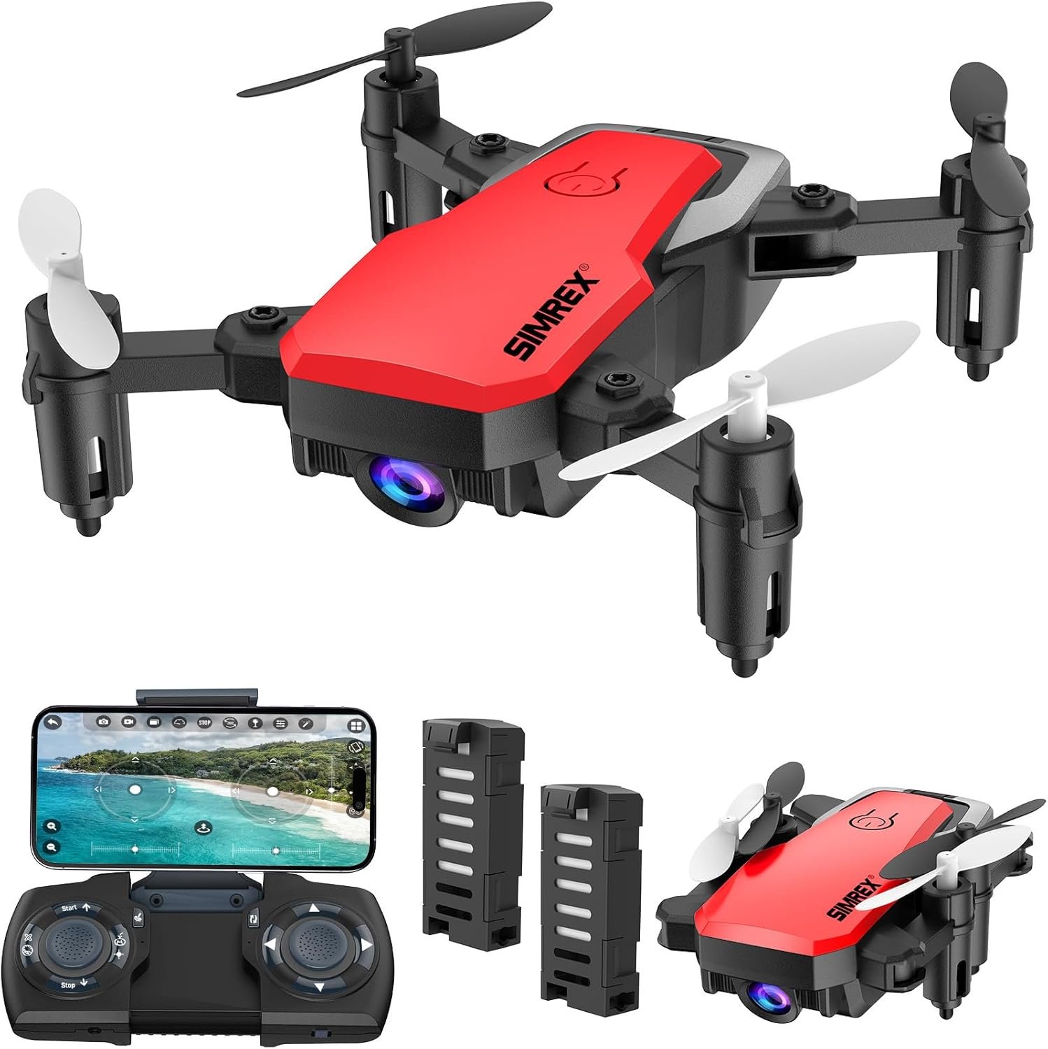 X300C Mini Drone with Camera 720P HD FPV, RC Quadcopter Foldable, Altitude Hold, 3D Flip, Headless Mode, Gravity Control and 2 Batteries, Gifts for Kids, Adults, Beginner, Red X300C Mini Drone with Camera 720P HD FPV, RC Quadcopter Foldable, Altitude Hold, 3D Flip, Headless Mode, Gravity Control and 2 Batteries, Gifts for Kids, Adults, Beginner, Red