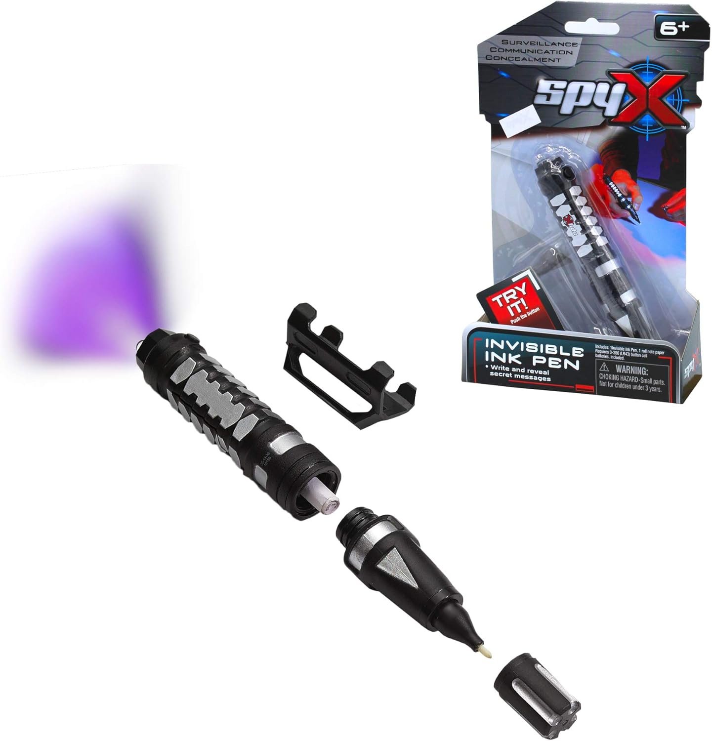 SpyX Invisible Ink Pen – Write and Read Invisible Messages with This Fun Spy Toy. Perfect Addition for Your spy Gear Collection! SpyX Invisible Ink Pen – Write and Read Invisible Messages with This Fun Spy Toy. Perfect Addition for Your spy Gear Collection!