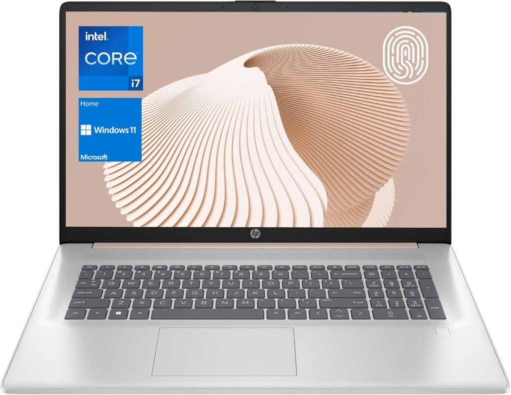 HP Essential Daily Traditional Laptop, 17.3″ FHD Display, Intel Core i7-1355U, 32GB RAM, 1TB SSD, Fingerprint Reader, Backlit Keyboard, Numeric Keypad, Webcam, HDMI, Wi-Fi 6, Windows 11 Home, Rose