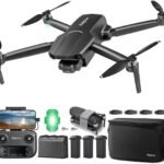 Holyton Drones with Camera for Adults 4K 3 batteries,3-Axis Brushless Gimbal Drone,10000ft 5G WiFi Transmission,93-Min Flight Time,GPS Auto Return,FAA Comply,Follow me,Fast Parallel charging Hub
