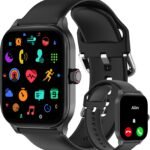 Smart Watch (Answer/Make Call), 2.01″ Smartwatch for Android Phones and iPhone with Heart Rate,Sleep Monitor,Pedometer, 100+Sports Fitness Watch, IP68 Waterproof Fitness Tracker for Men Women