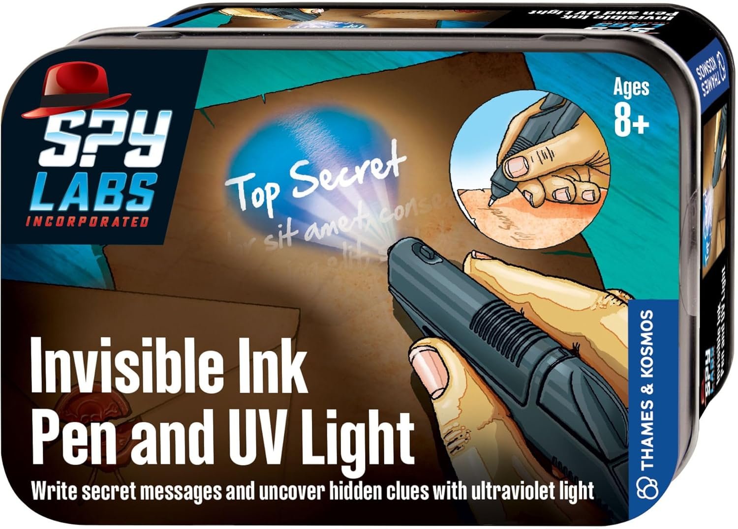 Thames & Kosmos Spy Labs Inc: Invisible Ink Pen and UV Light Exchange Top Secret Info Securely | Essential Tools and Tricks of The Trade from The Detective Gear Experts for Young Investigators Thames & Kosmos Spy Labs Inc: Invisible Ink Pen and UV Light Exchange Top Secret Info Securely | Essential Tools and Tricks of The Trade from The Detective Gear Experts for Young Investigators