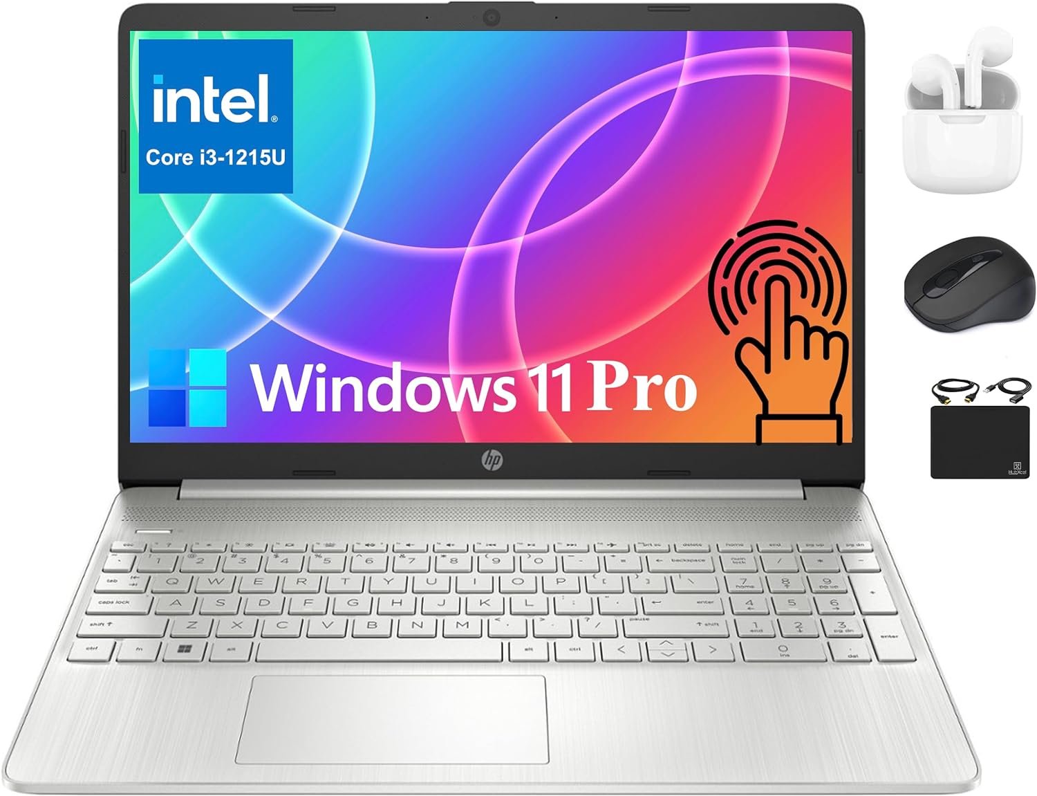 HP 2025 Pavilion 15.6″ HD Touchscreen Laptop for Business, 6-Cores Intel i3-1215U up to 4.4GHz, 16GB RAM, 512GB SSD, UHD Graphics, Fast Charge, 10+ Hrs Battery, Win 11 Pro +HubxcelAccessory HP 2025 Pavilion 15.6″ HD Touchscreen Laptop for Business, 6-Cores Intel i3-1215U up to 4.4GHz, 16GB RAM, 512GB SSD, UHD Graphics, Fast Charge, 10+ Hrs Battery, Win 11 Pro +HubxcelAccessory