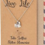 quan jewelry Cute Vintage Camera Miniature Jewelry for Men & Women, Live Life to the Fullest, Photography Gifts (Necklace – For Bestfriends) – Handcrafted