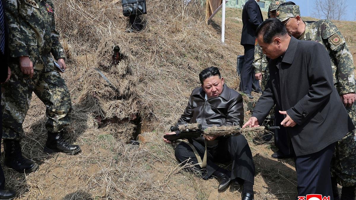 North Korea leader Kim Jong Un visits military training base