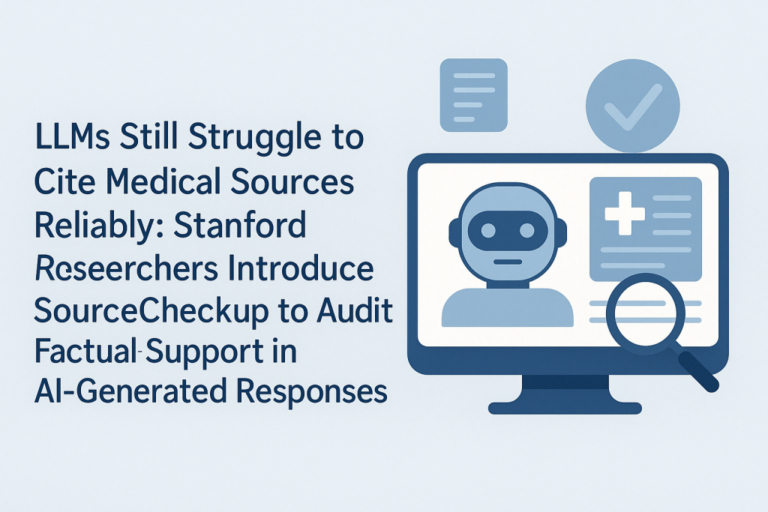 LLMs Still Struggle to Cite Medical Sources Reliably: Stanford Researchers Introduce SourceCheckup to Audit Factual Support in AI-Generated Responses