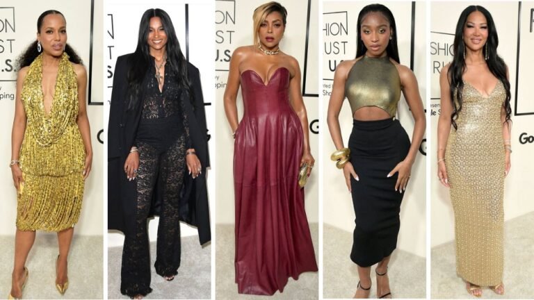 On the Scene at the Fashion Trust U.S. Awards: Kerry Washington in a Gold Beaded Burberry Gown, Ciara in a Black Lace Dundas Look, Taraji Henson in a Red Leather Simkhai Dress + More!
