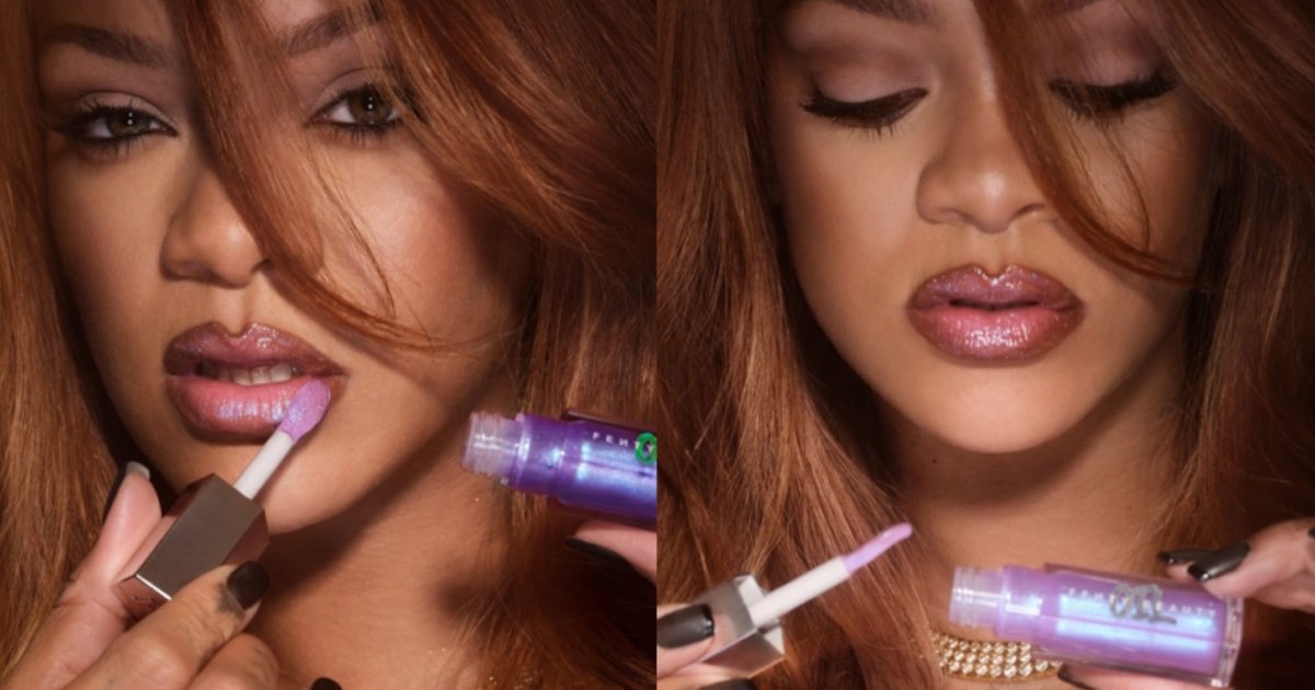 Rihanna Dazzles With Fenty Beauty Gloss Bomb Oil