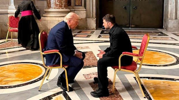Trump takes tough tone in Putin post after ‘productive’ meeting with Zelenskyy while at Pope’s funeral Trump takes tough tone in Putin post after ‘productive’ meeting with Zelenskyy while at Pope’s funeral