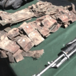 Arms and ammunition recovered in Kishtwar, Jammu and Kashmir | किश्तवाड़ एनकाउंटर के बाद बरामद सामान पर पाकिस्तान का पता: हथियार और गोला-बारूद मिला, 11 अप्रैल को सुरक्षाबलों ने 3 जैश आतंकी मारे थे