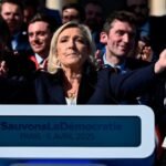 Marine Le Pen rages against political ‘witch-hunt’ at Paris rally