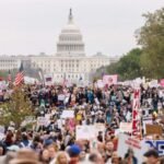 Thousands join protests against Donald Trump and Elon Musk