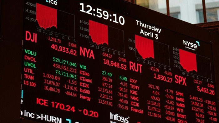 Shares of Wall Street firms rocked by new US tariff regime