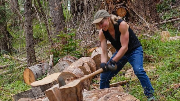 This B.C. woman is internet-famous for chopping wood. So, she wrote a book about it This B.C. woman is internet-famous for chopping wood. So, she wrote a book about it