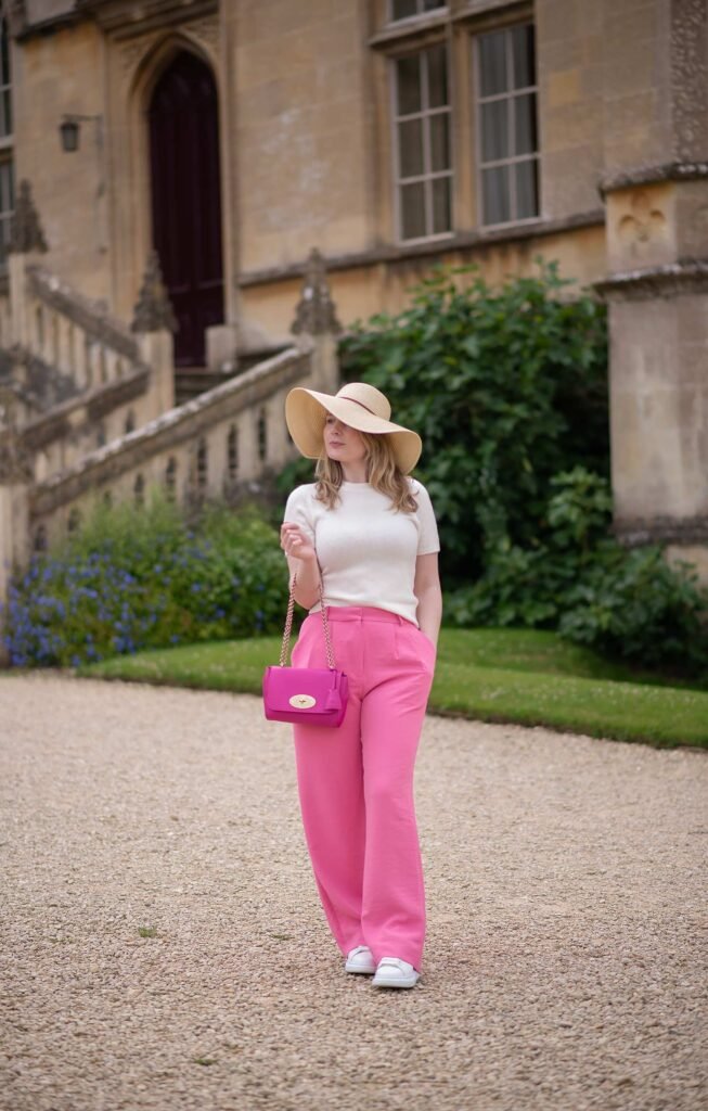 Pink Wide Leg Trousers At Lacock Abbey – FORD LA FEMME