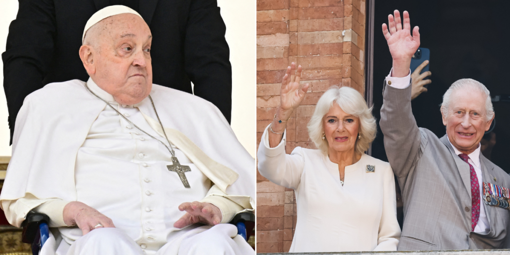 Pope Francis makes surprise public appearance following meeting with King Charles and Queen Camilla