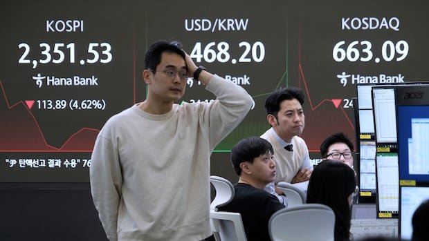 Global markets tumble for 3rd day as Trump remains committed to tariffs