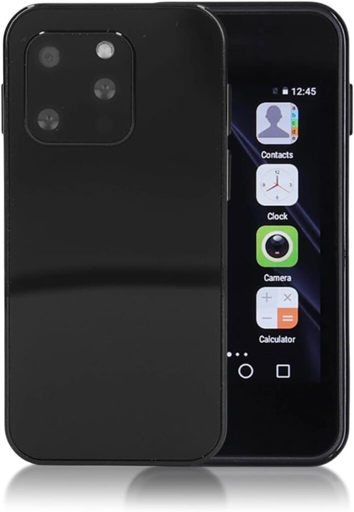 Super Mini Smartphone 3G 2.5 Inch Screen 1GB 8GB ROM 5MP 1580mAh Battery Dual Camera Supports GPS NavigationMP4 Calculator Alarm Clock (Fantasy Night Black)