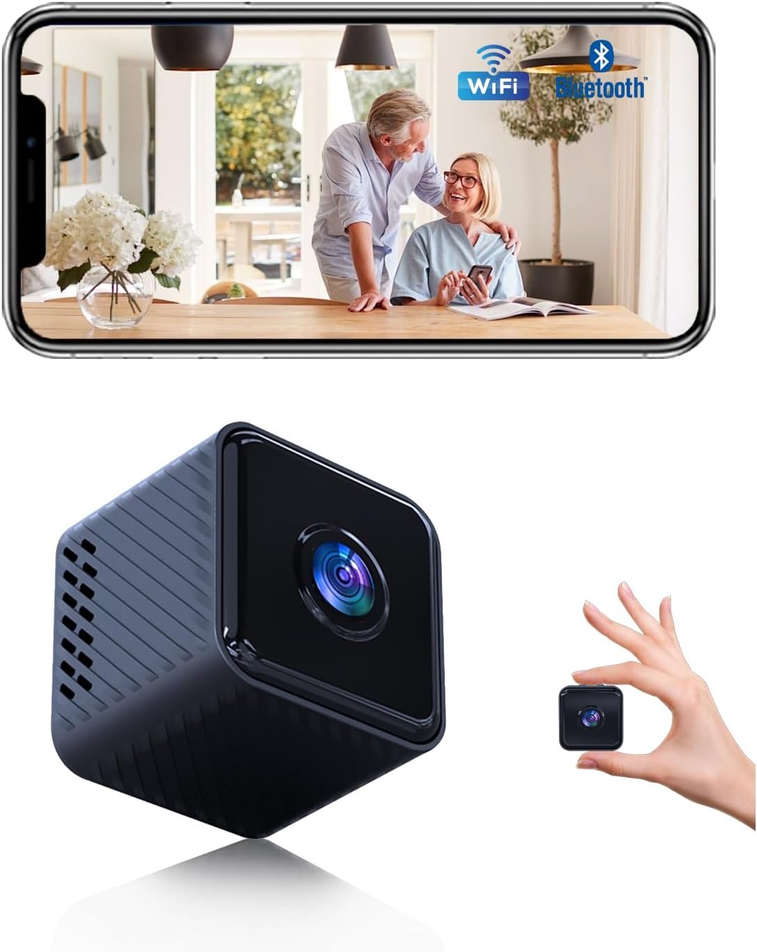 Security Camera, 1080P WiFi Indoor Hidden Camera, SD Storage, Clear Night Vision, AI Motion Detection, Real-Time Record Security Wireless (X2) Security Camera, 1080P WiFi Indoor Hidden Camera, SD Storage, Clear Night Vision, AI Motion Detection, Real-Time Record Security Wireless (X2)