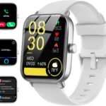 Smart Watches for Women Android & iPhone, Alexa Built-in, 1.8″ Fitness Tracker with Answer/Make Calls, IP68 Waterproof Fitness Watch,Heart Rate, Sleep, SpO2 Monitor,Pedometer, White