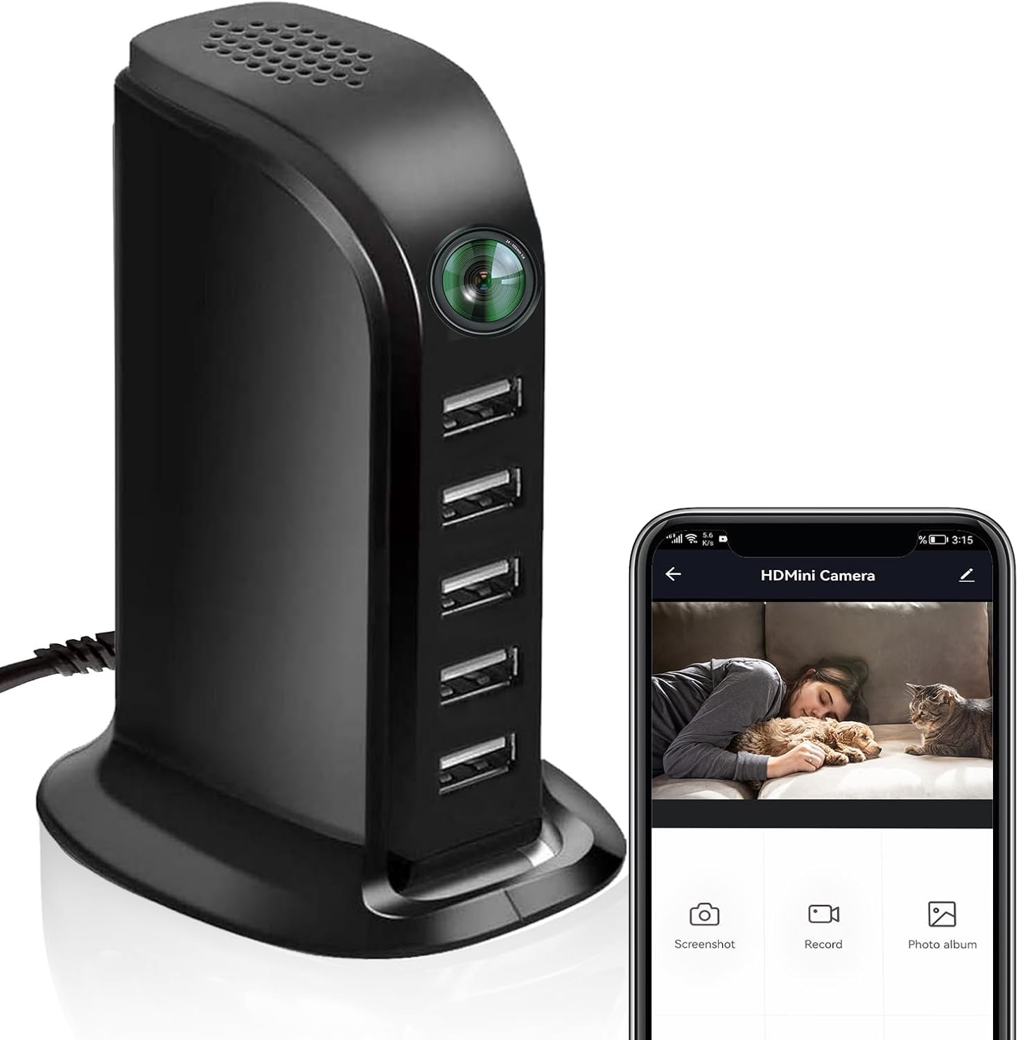 2024 New Hidden Camera Detector with Charger, 1080P WiFi Security Portable Camera, Mini Nanny Cam with Loop Working for Indoor Surveillance, No Audio up to 128GB SD Card (Not Included) 2024 New Hidden Camera Detector with Charger, 1080P WiFi Security Portable Camera, Mini Nanny Cam with Loop Working for Indoor Surveillance, No Audio up to 128GB SD Card (Not Included)
