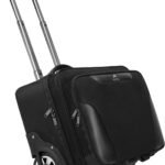 MATEIN Rolling Laptop Bag, Mens Large Briefcase with Big Wheels Fits 17.3 Inch Notebook for Business Travel Work, Water Resistant Roller Computer Case College Teacher Luggage Suitcase, Black