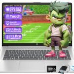 HP Essential 17 Touchscreen Laptop – 17.3″ HD+ BrightView Display, Intel 10-Core 7 150U, 32GB RAM, 2TB PCIe SSD, Backlit Keyboard, Windows 11 Pro, Ms Office, w/DVD Drive