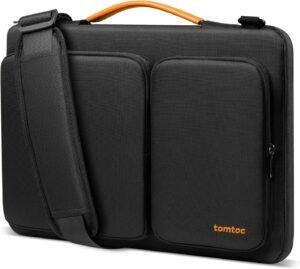 tomtoc 360 Protective Laptop Shoulder Bag for 16-inch MacBook Pro M4/M3/M2/M1 Pro/Max A3403 A3186 A2991 A2485 2024-2019, Water-resistant Sleeve for Dell XPS 15 Surface Book 3 The New Razer Blade 16