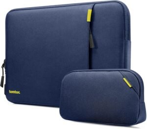 tomtoc 360 Protective Laptop Sleeve Set for 15-inch MacBook Air M4/A3241 2025, M3/A3114 M2/A2941, 15-inch MacBook Pro A1990 A1707, Dell XPS 15 Plus, Water-Resistant Laptop Case with Accessory Pouch