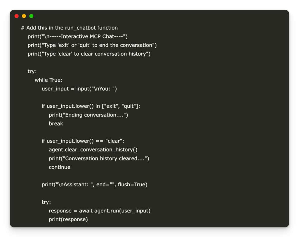 Implementing an LLM Agent with Tool Access Using MCP-Use