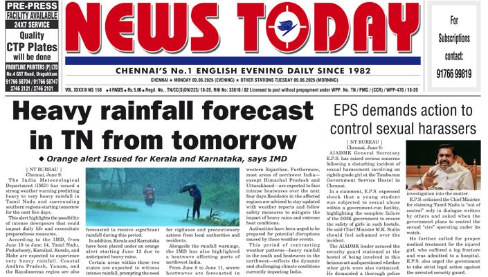 E-paper 09 June 2025 – News Today