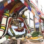 On Brahmotsavam’s fifth day Govindaraja Swamy on palanquin, Garuda blesses devotees