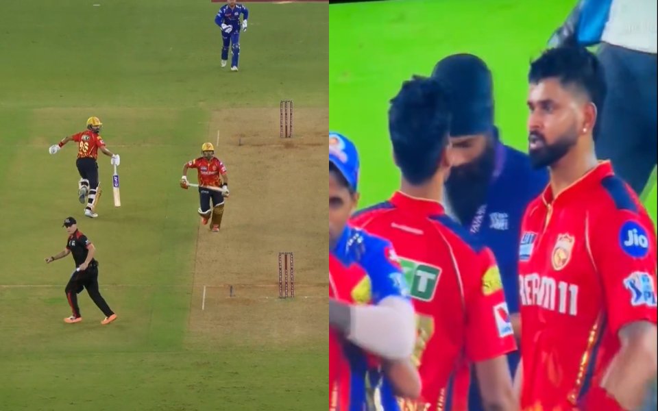 Shreyas Iyer abuses Shashank Singh after sealing win over Mumbai Indians in QF-2 Shreyas Iyer abuses Shashank Singh after sealing win over Mumbai Indians in QF-2
