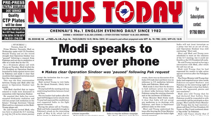 E-paper 18 June 2025 – News Today
