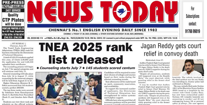 E-paper 27 June 2025 – News Today