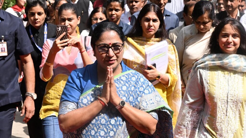 Chief Minister Rekha Gupta on Friday said the Delhi government will set up 7,000 smart classrooms in its schools by the end of the year. She added that 175 digital libraries and 100 A.P.J. Abdul Kalam Language Labs offering foreign language instruction in English, French, and German will also be made operational in the Delhi government-run schools.
The CM made the announcements following a meeting she chaired with the principals of Delhi government schools in her Assembly constituency of Shalimar Bagh.
‘Intimidating parents’
In a social media post later in the day, she spoke about the “alarming reports of schools employing bouncers to intimidate parents and students”.
“Education is a right, not a business. Our children deserve compassion, not coercion. Schools must remain spaces of learning, values, and nation-building,” the CM said.
Her comments come a day after the Delhi High Court expressed dismay at the “reprehensible practice” by Delhi Public School, Dwarka, of allegedly hiring bouncers to block the entry of the students who had not paid the increased fee.
Ms. Gupta hit out at the previous Aam Aadmi Party (AAP) government for engaging in “propaganda about improving education” while “failing to provide” basic education infrastructure despite being in power for 11 years, citing the state of a government school in her constituency’s Haiderpur village.
“The area neither has an English-medium school nor a higher secondary school where science is taught,” she said.
The CM added, “Their much-celebrated school buildings were structurally weak — one built in 2018 deteriorated within just two years. This exposes their ‘education model’ and shows that it was merely a facade.”
She said that many government schools lack proper sports grounds, face hygiene and security issues, and suffer from acute staff shortages.