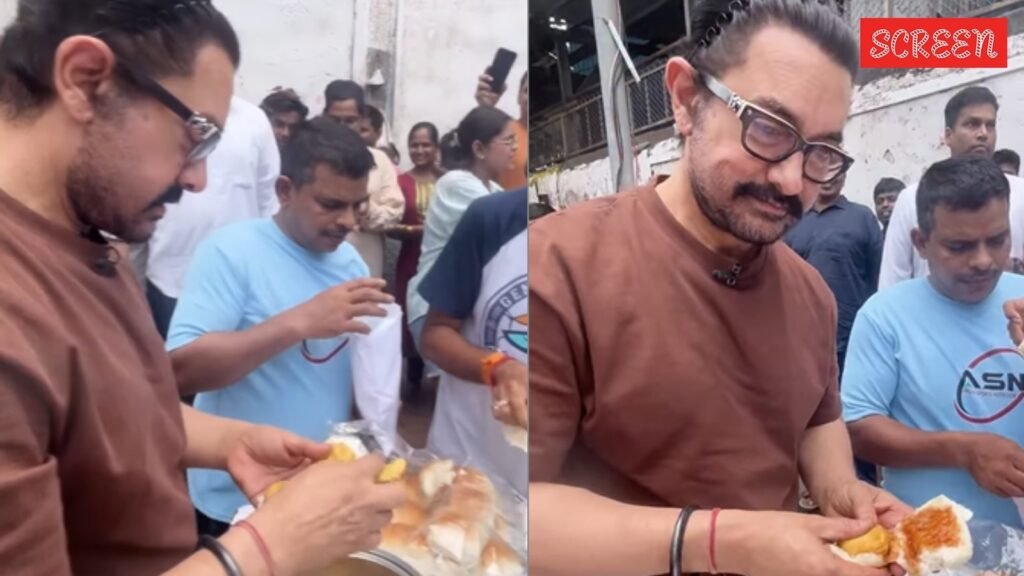 Aamir Khan makes vada pav on Mumbai streets ahead of Sitaare Zameen Par release, receives standing ovation from audience at special screening | Bollywood News