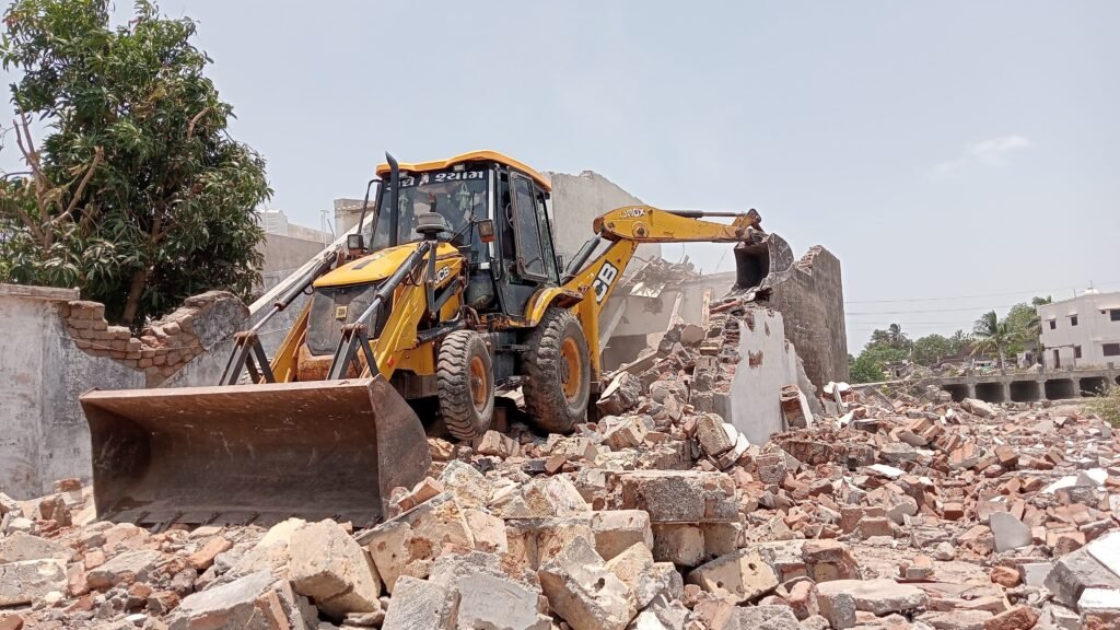 4 ‘illegal’ mazars demolished in forest area in Bahraich district