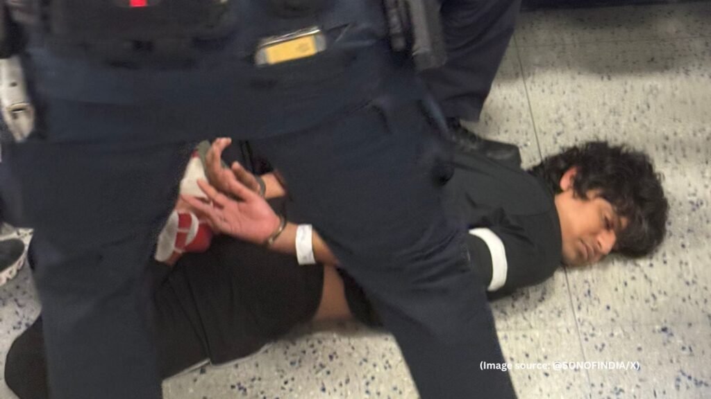 Video shows man pinned down at Newark airport, Indian consulate in touch US authorities