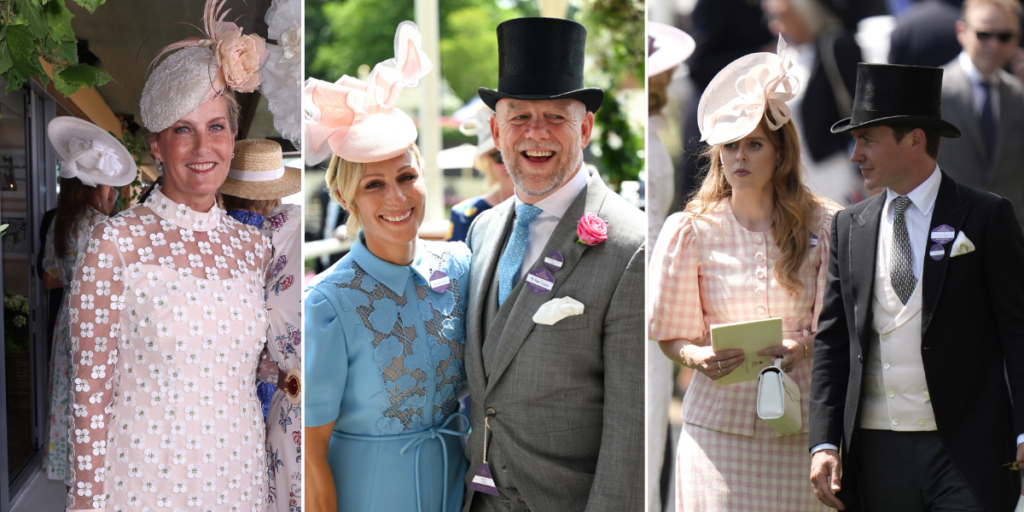 Princess Beatrice, Zara Tindall and Sophie pictured at Royal Ascot after being excluded from carriage list
