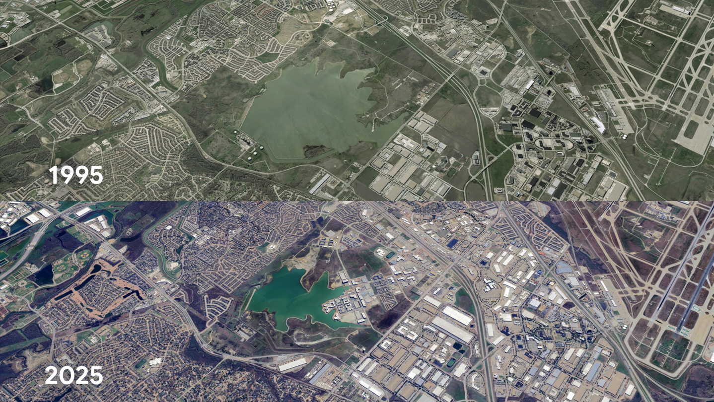Google Earth shares imagery of major cities transforming over time Google Earth shares imagery of major cities transforming over time
