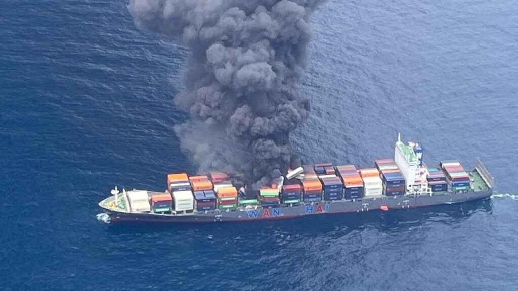 Cargo ship catches fire off Beypore coast in Kerala; rescue mission underway