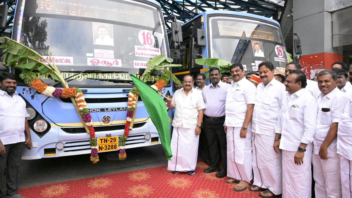 New bus routes, eight buses for women flagged off in Hosur