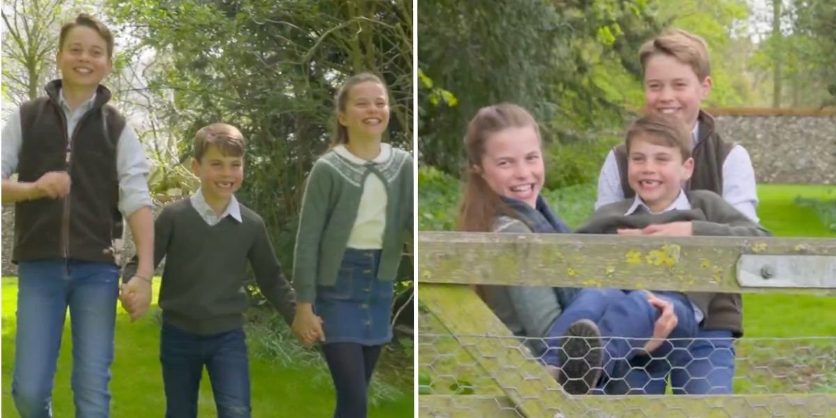 Princess Charlotte and Prince George carry Prince Louis in new Royal Family video