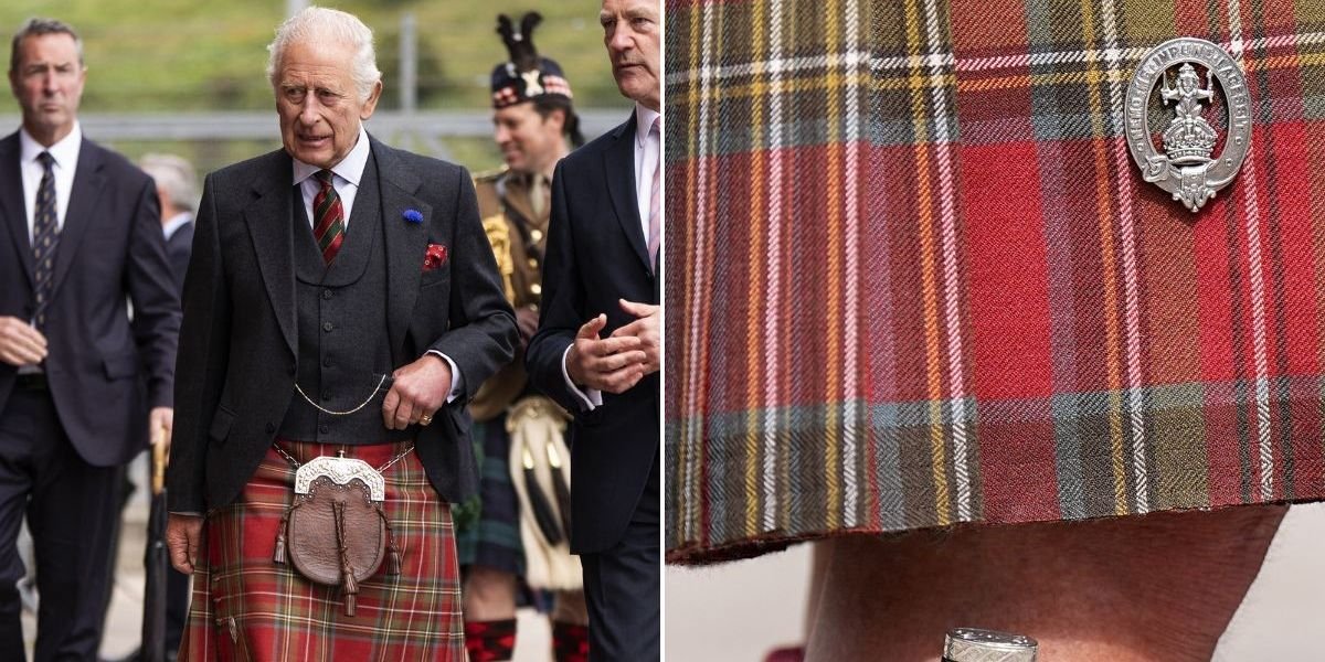 King Charles sports concealed ‘black blade’ while wearing traditional dress during Scotland trip