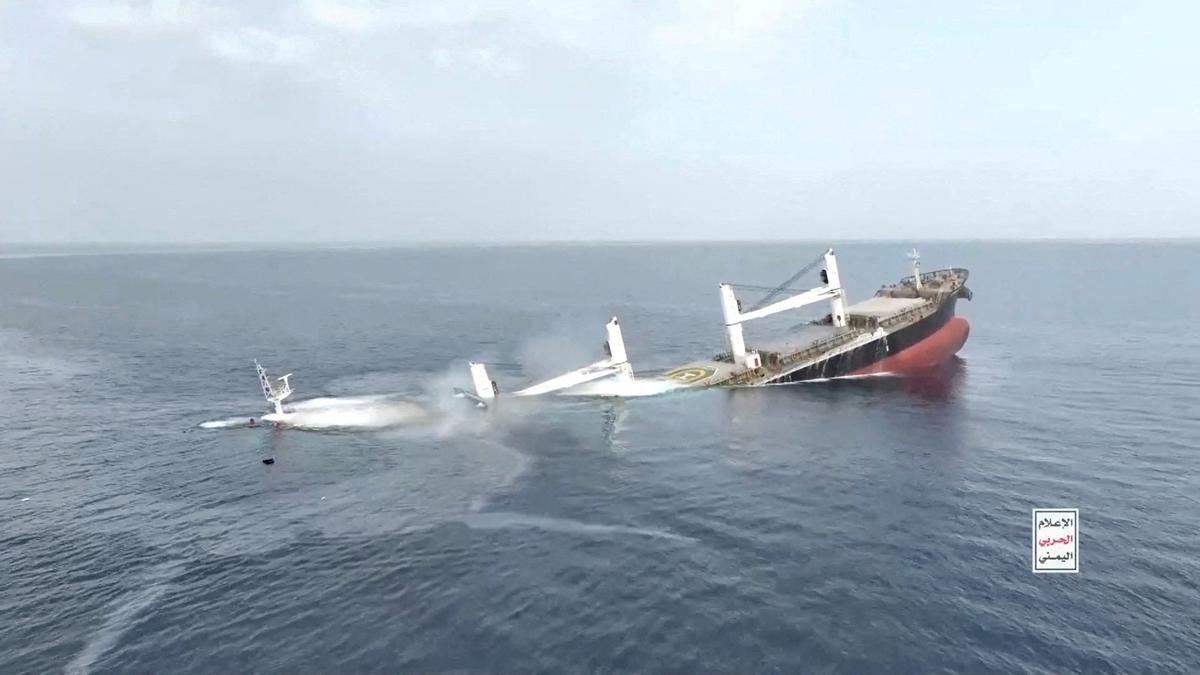 Houthis say they hold 10 crew from Greek-operated ship they sank off Yemen